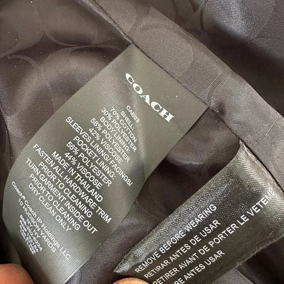 Coach Short Trench Coat Jacket Sz M NWOT - Picture 13 of 16